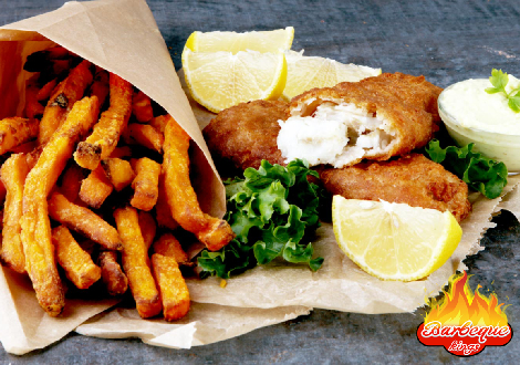 Crispy Fish & Chips served at Barbeque Kings Largs